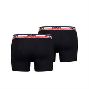 Levi's Men Sportswear Logo Black Boxer Briefs 2pk